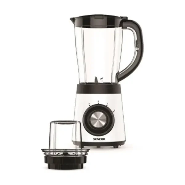 خلاط كهربائي , سعة 1.5 لتر ، مع مطحنة للتوابل ، سنكور ، 500 واط ، ابيض , SBL3570WH